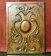 Scroll Leaves Blazon Carved Wood Panel Antique French Architectural Salvage 18