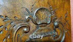 Scroll leaves carved wood panel Antique vintage french architectural salvage 18