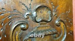 Scroll leaves carving panel Antique vintage french architectural salvage 18