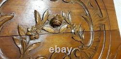 Scroll leaves flower wood carving panel Antique french architectural salvage 21