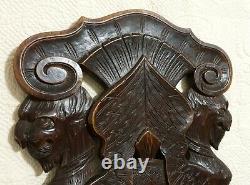 Scroll leaves griffin carving panel Antique french architectural salvage 21