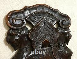 Scroll leaves griffin carving panel Antique french architectural salvage 21
