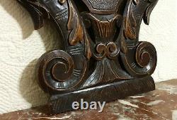 Scroll leaves griffin wood carving panel Antique french architectural salvage 21