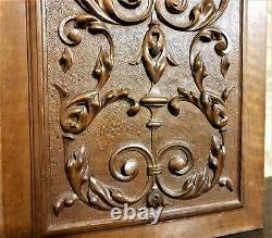 Scroll leaves griffin wood carving panel antique french architectural salvage