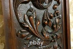 Scroll leaves highly wood carving panel Antique french architectural salvage 26