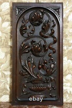 Scroll leaves highly wood carving panel Antique french architectural salvage 26