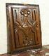 Scroll Leaves Rosette Wood Carving Panel Antique French Architectural Salvage