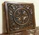 Scroll Leaves Rosette Wood Carving Panel Antique French Architectural Salvage