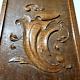 Scroll Leaves Wood Carving Panel 18.39 In Antique French Architectural Salvage