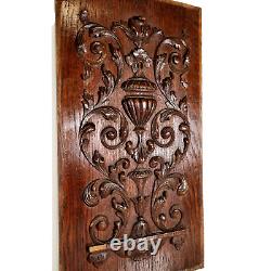 Scroll leaves wood carving panel 23.82 in Antique French architectural salvage