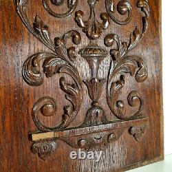 Scroll leaves wood carving panel 23.82 in Antique French architectural salvage