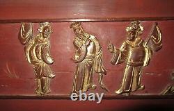 Set of 3 Chinese Antique hand Carving wood plaques Panels from China