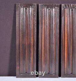 Set of Four Antique French Gothic Revival Panels in Chestnut Wood withLinen Folds