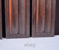 Set of Four Antique French Gothic Revival Panels in Chestnut Wood withLinen Folds