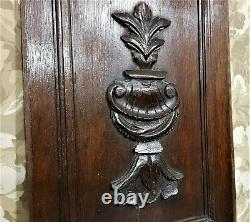 Shell scroll leaf wood carving panel Antique french architectural salvage 20