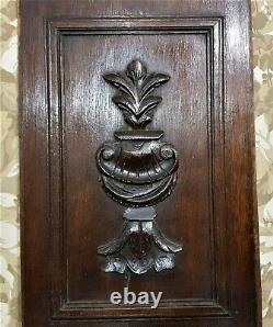 Shell scroll leaf wood carving panel Antique french architectural salvage 20