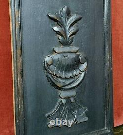 Shell scroll leaves carved wood panel vintage french architectural salvage 16