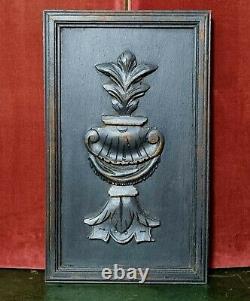 Shell scroll leaves carved wood panel vintage french architectural salvage 17