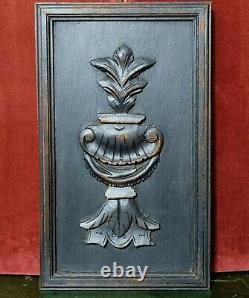 Shell scroll leaves carved wood panel vintage french architectural salvage 17