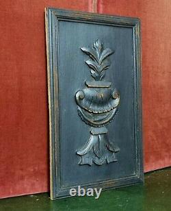 Shell scroll leaves carved wood panel vintage french architectural salvage 17