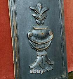 Shell scroll leaves carved wood panel vintage french architectural salvage 17