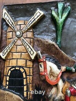 Spanish Carved Polychrome panel / carving in wood
