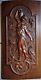 Stuning Mid 19th C French Wooden Hand Carved Panel, Classical Figurine