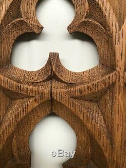 Stunning Carved Pierced gothic Panel in oak