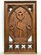 Stunning Carved Oak Gothic Panel With Snake -rare