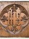 Stunning Gothic Ihs Church Panel In Wood -savior Of Men Carved Panel In Oak
