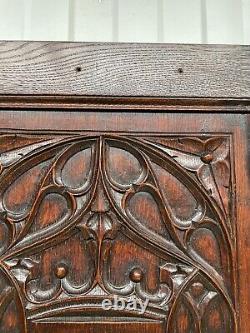 Stunning Gothic Revival Door panel Carved in oak
