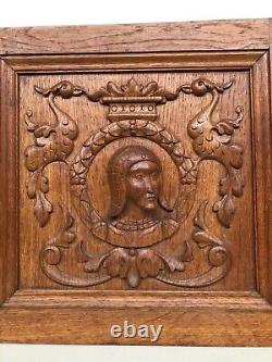 Stunning Neo Renaissance Door panel Carved all over with faces 1s