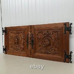 Stunning Neo Renaissance Door panel Carved all over with faces 1s