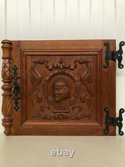 Stunning Neo Renaissance Door panel Carved all over with faces 2s