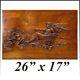 Superb 26 X 17 Antique French Hand Carved Wood Panel, Apollo, Chariot