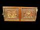 Two Antique Carved Chinese Cabinet Door Panels With Four Figural Scenes Circa 1850