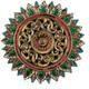 Thai Gift Home Décor Handmade Wood Relief Wall Panel Hand Carved With Colored