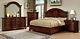 Traditional Cherry Brown Finish 5 Pieces Bedroom Set W. King Size Panel Bed Icag