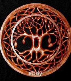 Tree of Life Carving Wall Art Panel Celtic Knot Plaque Hand Carved wood Bali