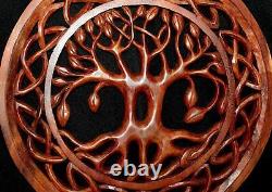 Tree of Life Carving Wall Art Panel Celtic Knot Plaque Hand Carved wood Bali