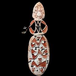 Tribal Asmat Carved Wood Story Board Panel Papua New Guinea Head Hunter Fine Art