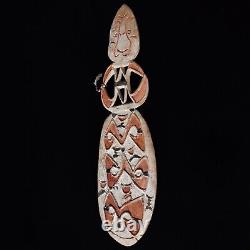 Tribal Asmat Carved Wood Story Board Panel Papua New Guinea Head Hunter Fine Art