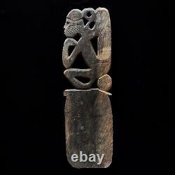 Tribal Asmat Wood Story Board Panel Carved Papua New Guinea Sculpture Fine Art