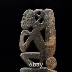 Tribal Asmat Wood Story Board Panel Carved Papua New Guinea Sculpture Fine Art