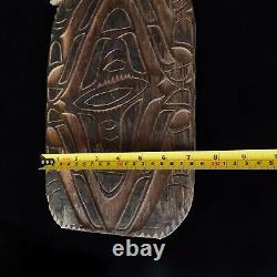 Tribal Asmat Wood Story Board Panel Carved Papua New Guinea Sculpture Fine Art