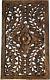 Tropical Wood Carved Wall Decor Panel. Floral Wood Wall Art. 24x13.5