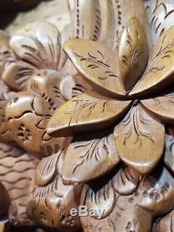 Two Hand Carved Ktraja Bali Wood Art Panels
