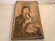 Vintage Catholic Our Lady Of Perpetual Help Carved Wood Relief Panel Image