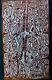 Very Nice Quality Wood Carving Panel With Figures With Birds Heads Asmat People