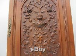 Victorian Carved Wooden Panel Plaque Door Antique French Old Wood Rococo Baroque